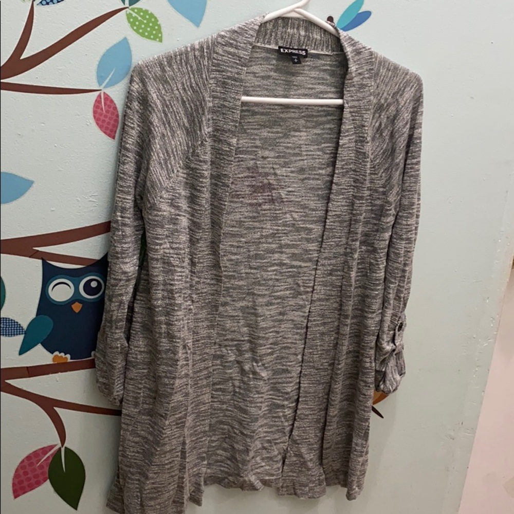 Express gray long sleeve cardigan small ❤️